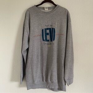 Levi's Vintage Men's Gray Pullover Sweatshirt Sweater Size Large